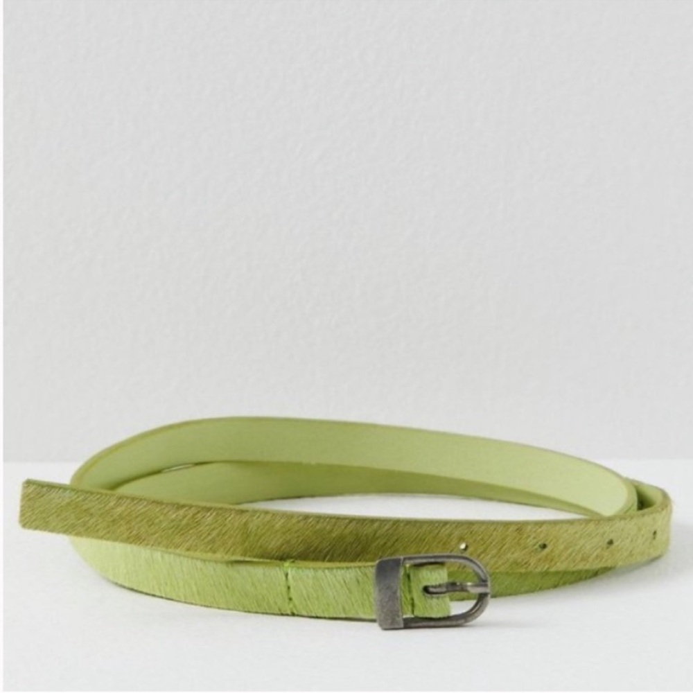 NWOT Free People Concrete Jungle Skinny Belt Green sz S/M